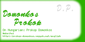domonkos prokop business card